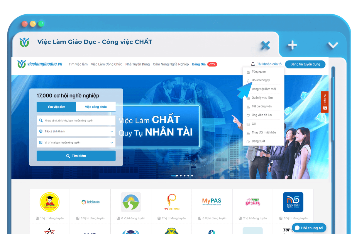 cập nhật hồ sơ công ty