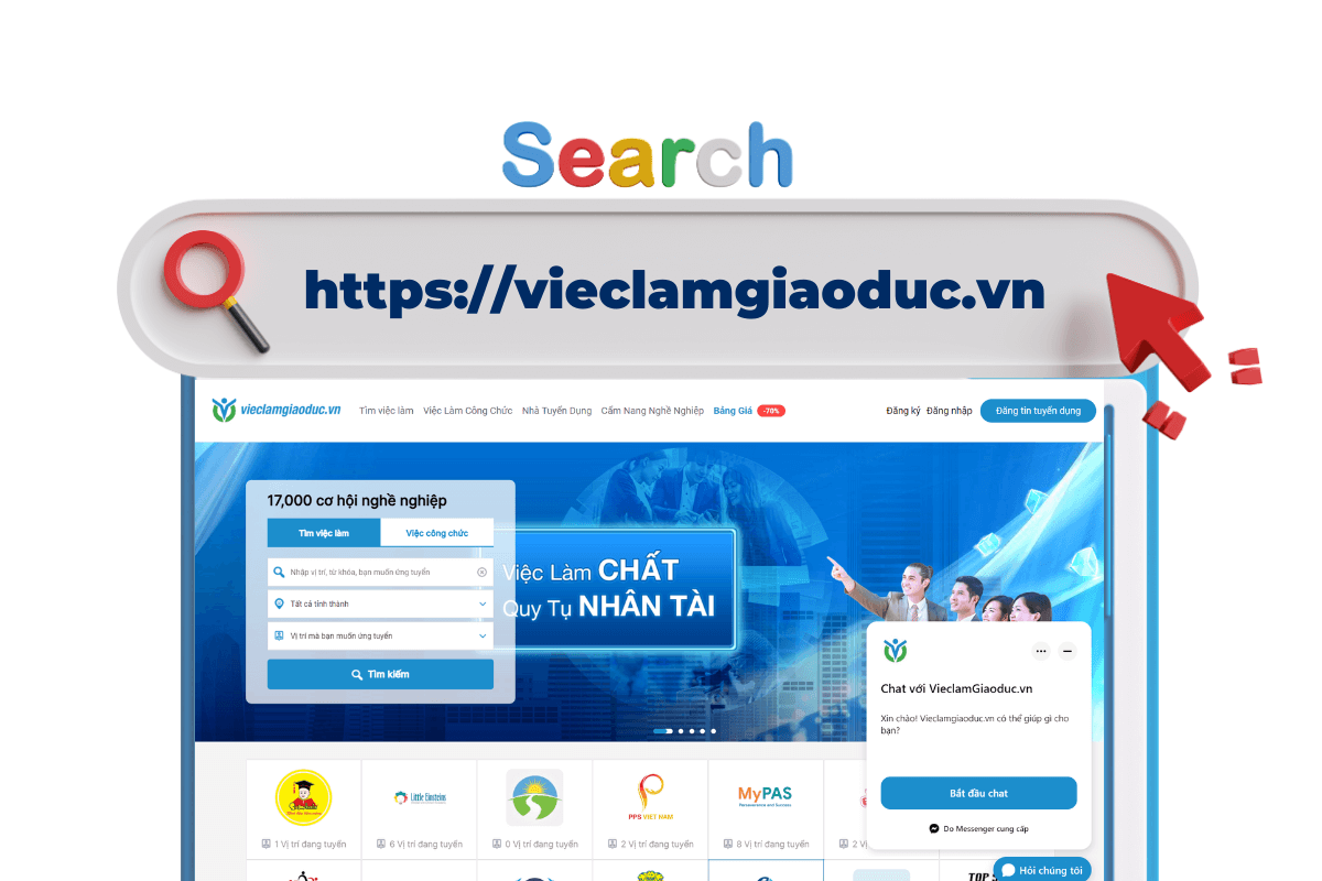 Truy cập trang Vieclamgiaoduc.vn